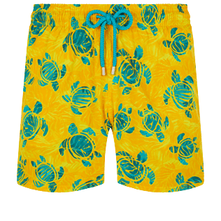 男款 Others 印制 - 男士 Turtles Madrague 弹力泳裤, Yellow 正面图