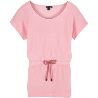 Damen Andere Uni - T-Shirt aus Frottee mit Gürtelschnur, Peony front Damen Andere Uni - T-Shirt aus Frottee mit Gürtelschnur, Peony front