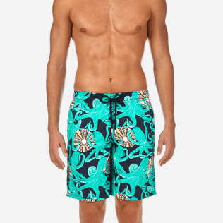 Men Long Printed - Octopussy et Coquillages Long Cut Swim shorts, Navy supp1 Men Long Printed - Octopussy et Coquillages Long Cut Swim shorts, Navy supp1