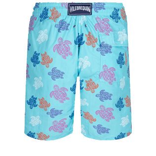 Herren Klassische lange Bedruckt - Lange Ronde des Tortues Indies Badeshorts für Herren, Lazulii blue back Herren Klassische lange Bedruckt - Lange Ronde des Tortues Indies Badeshorts für Herren, Lazulii blue back