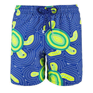 Hombre Clásico Estampado - Bañador con estampado Mosaic Turtles para hombre, Azul neptuno front Hombre Clásico Estampado - Bañador con estampado Mosaic Turtles para hombre, Azul neptuno front
