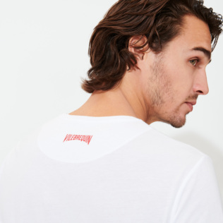 Herren Andere Bedruckt - Surf T-Shirt aus Bio-Baumwolle für Herren, Weiss Details Ansicht 1