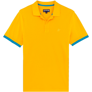 Homme AUTRES Uni - Polo en Piqué de Coton Homme Uni, Mangue front Homme AUTRES Uni - Polo en Piqué de Coton Homme Uni, Mangue front