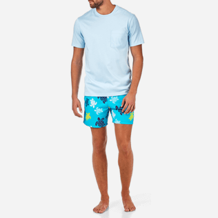Men Others Solid - Men Pima Cotton Jersey T-shirt Solid, Sky blue frontworn Men Others Solid - Men Pima Cotton Jersey T-shirt Solid, Sky blue frontworn