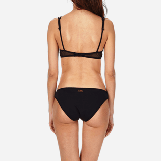 Mujer Braguitas Liso - Braguitas de bikini de talle alto liso Net para mujer, Negro supp2 Mujer Braguitas Liso - Braguitas de bikini de talle alto liso Net para mujer, Negro supp2