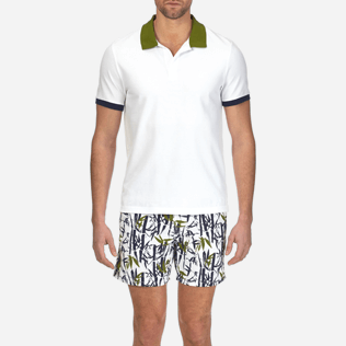 Men Others Solid - Men Cotton Pique Polo shirt Multicolor, White supp1 Men Others Solid - Men Cotton Pique Polo shirt Multicolor, White supp1