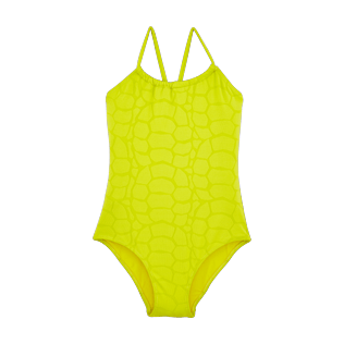 Bambina Costume Intero Unita - Costume intero bambina Turtles Scales, Verde brillante front Bambina Costume Intero Unita - Costume intero bambina Turtles Scales, Verde brillante front