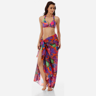 Women Others Printed - Cotton Pareo Porto Rico, Bright orange frontworn Women Others Printed - Cotton Pareo Porto Rico, Bright orange frontworn