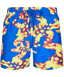 Men Ultra-light classique Printed - Men Swim Trunks Ultra-light and packable 2019 Watercolor Turtles, Sea blue front view