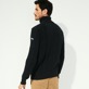 Men Others Solid - Men Cotton Cashmere Turtle Neck Sweater, Navy back worn view