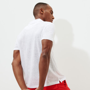 white jersey polo shirt