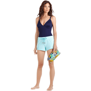 Donna Altri Unita - Shorts donna in spugna tinta unita, Laguna supp2 Donna Altri Unita - Shorts donna in spugna tinta unita, Laguna supp2