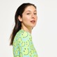 Women One piece Printed - Women Rashguard Long-Sleeves One-Piece swimsuit Turtles Smiley - Vilebrequin x Smiley®, Lazulii blue details view 3