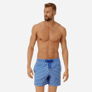 Men Ultra-light classique Printed - Men Ultra-Light and packable swimtrunks Istanbul, Sea blue frontworn Men Ultra-light classique Printed - Men Ultra-Light and packable swimtrunks Istanbul, Sea blue frontworn