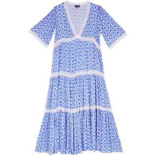 Women Others Printed - Women Dress Ikat Medusa, White front view