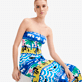 女款 Others 印制 - La Mer 海洋系列女士紧身胸衣式长裙 - Vilebrequin x JCC+ 合作款 - 限量版, White 细节视图2