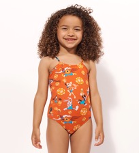 Girls Others Printed - Girls One-piece Swimsuit Looney Tunes, Medlar front worn view