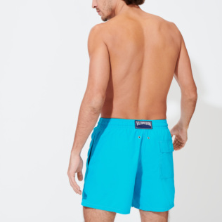 Picture of Men Others Solid - Men Swimwear Solid, Azure back worn view Picture of Men Others Solid - Men Swimwear Solid, Azure back worn view