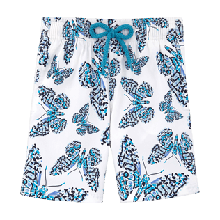 Boys Classic / Moorea Printed - Butterflies Superflex Swim Shorts, Azure front Boys Classic / Moorea Printed - Butterflies Superflex Swim Shorts, Azure front