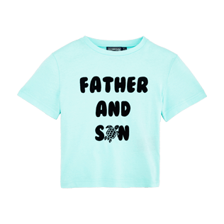 Garçons Tee-Shirts Imprimé - T-shirt Garçon en Coton Tel père, tel fils, Lagon front Garçons Tee-Shirts Imprimé - T-shirt Garçon en Coton Tel père, tel fils, Lagon front