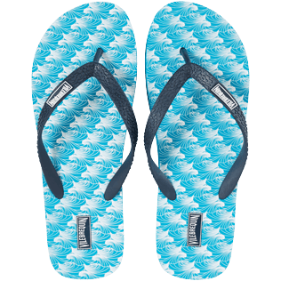 Men Others Printed - Men Flip Flops Micro Waves, Lazulii blue front view