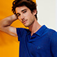 Men Others Solid - Men Linen Jersey Polo Shirt Solid, Batik blue frontworn Men Others Solid - Men Linen Jersey Polo Shirt Solid, Batik blue frontworn