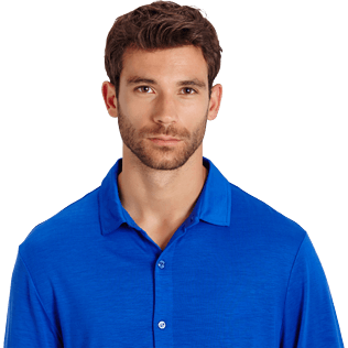 Uomo Altri Unita - Camicia uomo in jersey di lyocell a tinta unita, Blu reale supp1 Uomo Altri Unita - Camicia uomo in jersey di lyocell a tinta unita, Blu reale supp1
