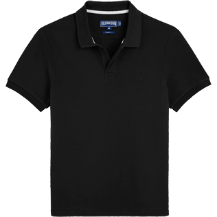 Men Others Solid - Men Cotton Pique Polo Shirt Solid, Black front Men Others Solid - Men Cotton Pique Polo Shirt Solid, Black front