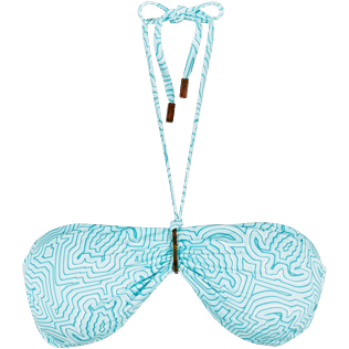 Donne Tops Stampato - Top bikini donna a fascia Hypnotic Turtles, Laguna front Donne Tops Stampato - Top bikini donna a fascia Hypnotic Turtles, Laguna front