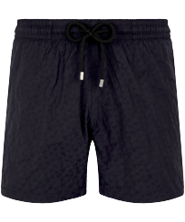 男款 Stretch classic 纯色 - 男士 Micro Ronde des Tortues 弹力泳裤, Black 正面图