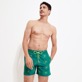 Men Others Embroidered - Men Embroidered Swim Trunks Hypno Shell - Limited Edition, Linden front worn view