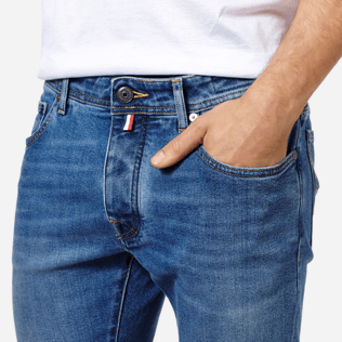 Hombre Autros Liso - Vaqueros rectos con cinco bolsillos para hombre, Light denim w3 supp1 Hombre Autros Liso - Vaqueros rectos con cinco bolsillos para hombre, Light denim w3 supp1