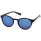 Gafas de sol de color negras liso unisex Azul marino vista trasera