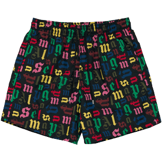 Photo de Homme CLASSIQUE Imprimé - Maillot de bain homme classique Palm Angels Monogram- Vilebrequin x Palm Angels, Noir vue de face Photo de Homme CLASSIQUE Imprimé - Maillot de bain homme classique Palm Angels Monogram- Vilebrequin x Palm Angels, Noir vue de face
