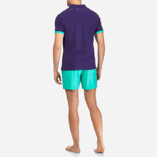 Men Others Solid - Men Cotton Pique Polo shirt Solid, Amethyst backworn Men Others Solid - Men Cotton Pique Polo shirt Solid, Amethyst backworn