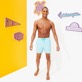 Men Others Solid - Men Swimwear Solid, Lagoon details view 2