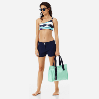 Damen Andere Uni - Solid Stretch-Badeshorts für Damen, Marineblau supp2 Damen Andere Uni - Solid Stretch-Badeshorts für Damen, Marineblau supp2