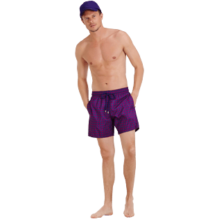 Hombre Clásico ultra ligero Estampado - Bañador ultraligero y plegable con estampado Perspective Fish para hombre, Ciruela supp2 Hombre Clásico ultra ligero Estampado - Bañador ultraligero y plegable con estampado Perspective Fish para hombre, Ciruela supp2