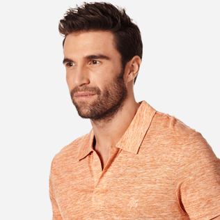 Homme AUTRES Uni - Polo en Jersey de Lin Homme Uni, Blush chine supp1 Homme AUTRES Uni - Polo en Jersey de Lin Homme Uni, Blush chine supp1
