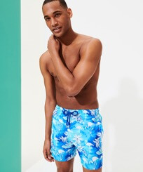 Men Ultra-light classique Printed - Men Swimwear Ultra-light and packable 2012 Flamants Roses, Lagoon front worn view