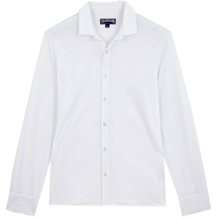 Uomo Altri Unita - Camicia uomo in jersey di lyocell a tinta unita, Bianco front Uomo Altri Unita - Camicia uomo in jersey di lyocell a tinta unita, Bianco front