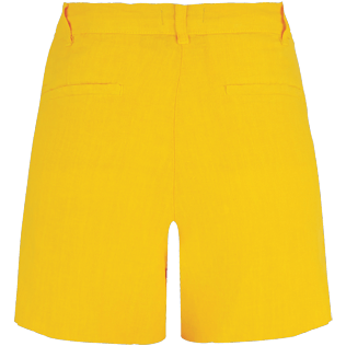 Women Others Solid - Women Linen Bermuda Shorts Solid, Mango back Women Others Solid - Women Linen Bermuda Shorts Solid, Mango back