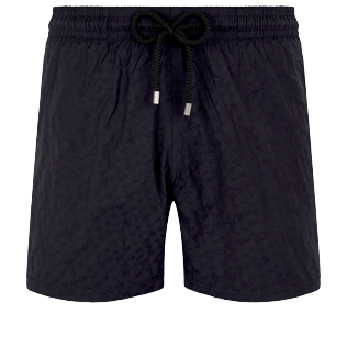 男款 Stretch classic 纯色 - 男士 Micro Ronde des Tortues 弹力泳裤, Black 正面图