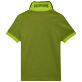 Jungen Andere Uni - Solid Polohemd aus Baumwollpikee für Jungen, Lemongrass Rückansicht
