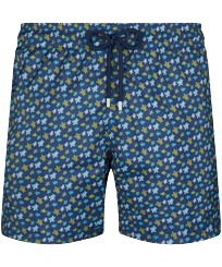 Men Ultra-light classique Printed - Men Ultra-light and packable Swim Shorts Micro Tortues Rainbow, Navy front view