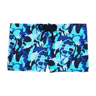 Garçons Coupe Courte, ajustée Imprimé - Maillot de bain boxer Camouflage Turtles, Azur front Garçons Coupe Courte, ajustée Imprimé - Maillot de bain boxer Camouflage Turtles, Azur front