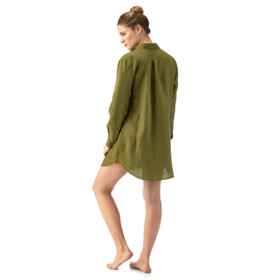 Donna Altri Unita - Camicia lunga in lino, Cachi supp2 Donna Altri Unita - Camicia lunga in lino, Cachi supp2