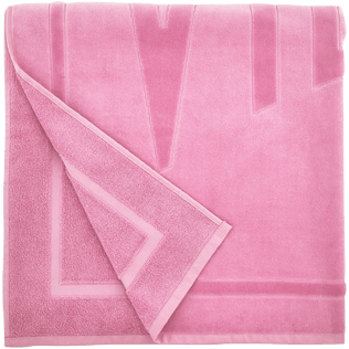 Strandtücher Uni - Solid Jacquard-Strandtuch aus Frottee, Rosa back Strandtücher Uni - Solid Jacquard-Strandtuch aus Frottee, Rosa back