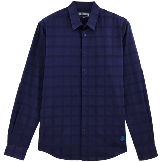 Altri Grafico - Camicia unisex in cotone Carreaux, Blu marine front Altri Grafico - Camicia unisex in cotone Carreaux, Blu marine front