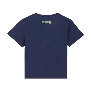 Boys Others Embroidered - Boys Cotton T-Shirt embroidered pattern, Navy back Boys Others Embroidered - Boys Cotton T-Shirt embroidered pattern, Navy back